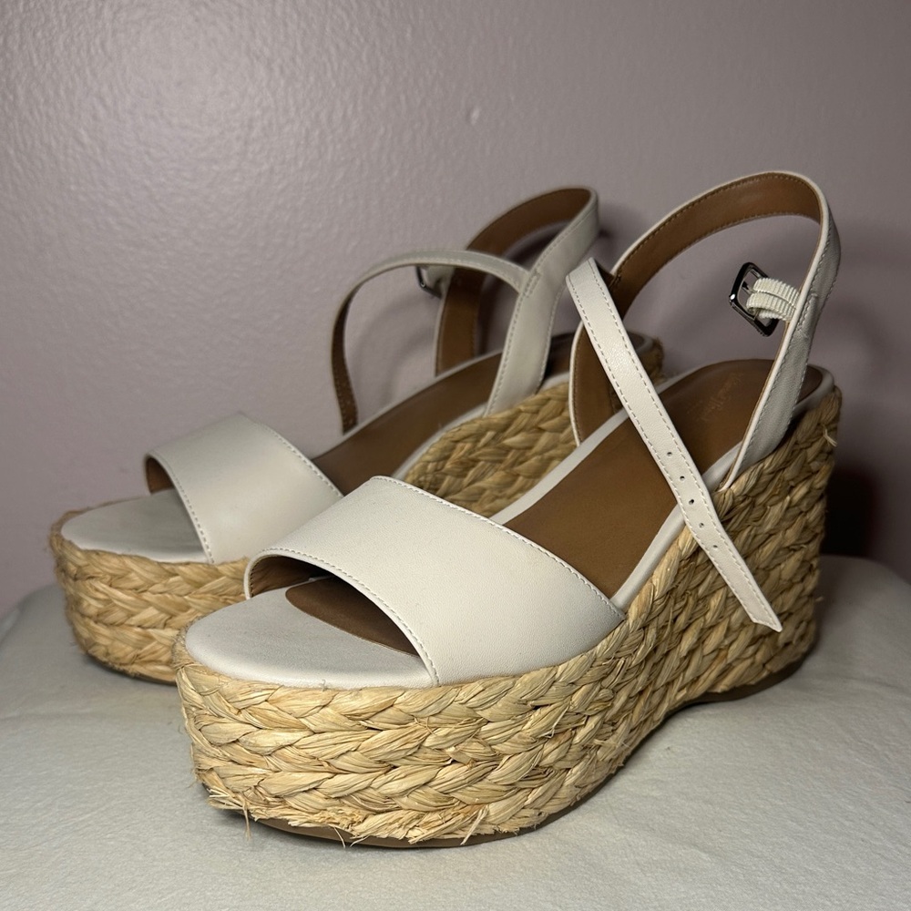 Universal Thread Cream Wedge Sandals